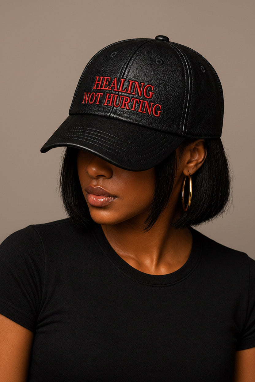 Healing Not Hurting Signature Leather Dad Cap